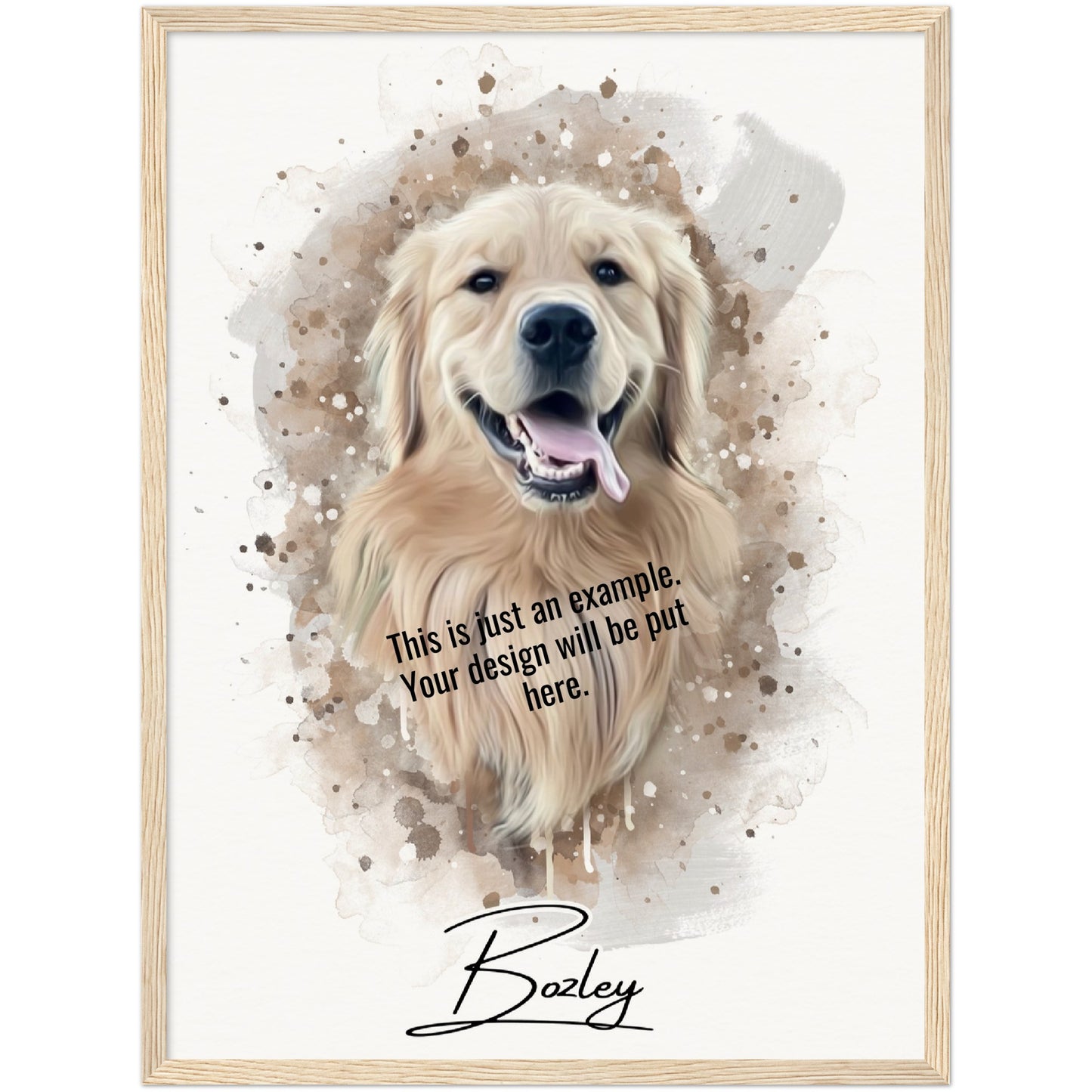 Digital Watercolor Portrait of Your Pet on Museum-Quality Matte Paper