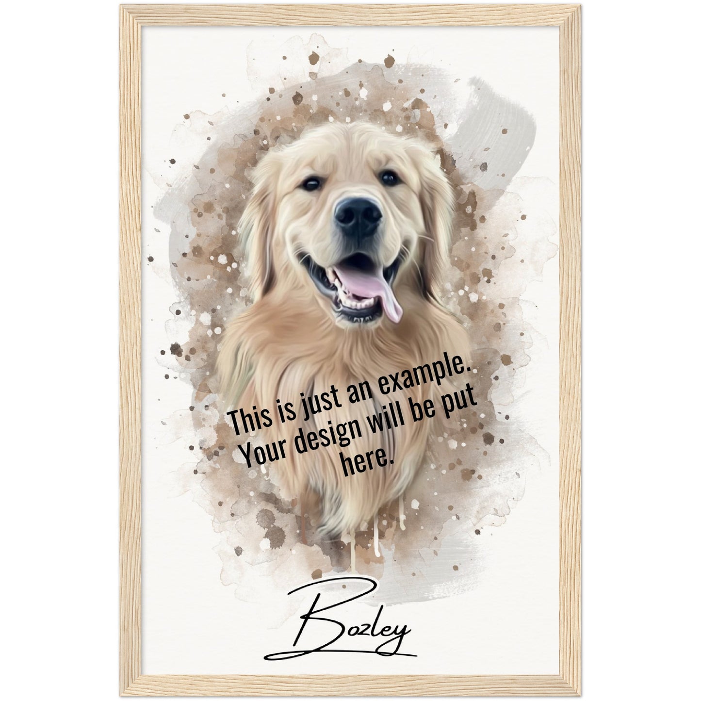 Digital Watercolor Portrait of Your Pet on Museum-Quality Matte Paper