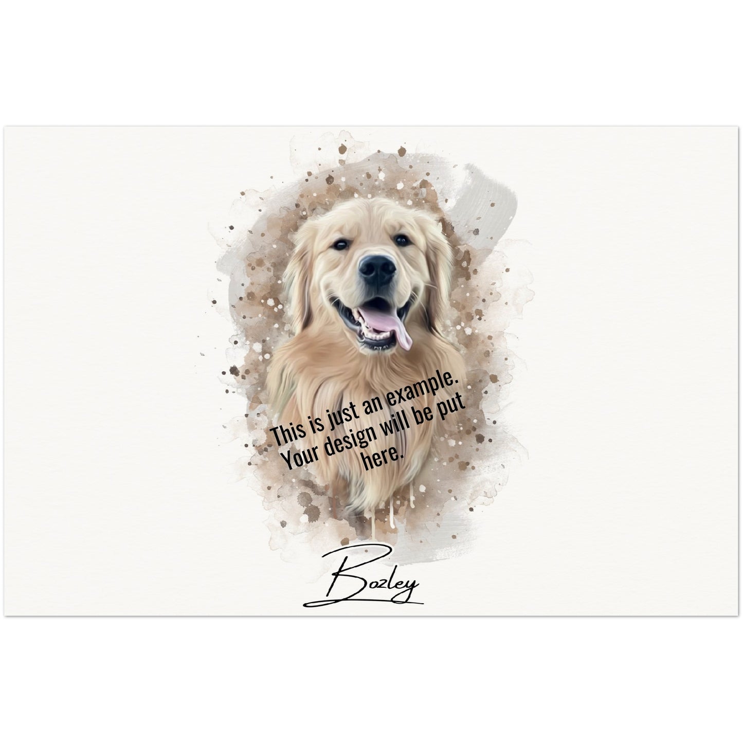 Digital Watercolor Portrait of Your Pet on Museum-Quality Matte Paper