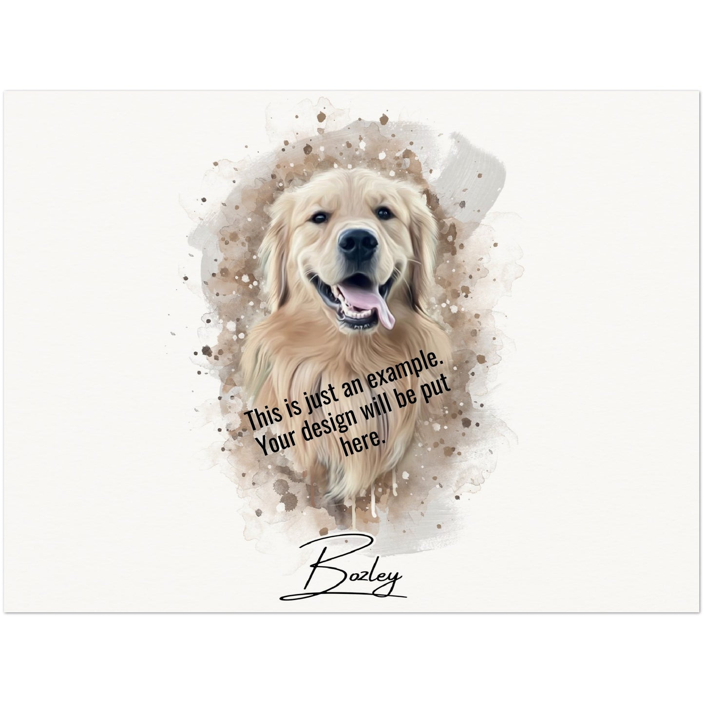 Digital Watercolor Portrait of Your Pet on Museum-Quality Matte Paper