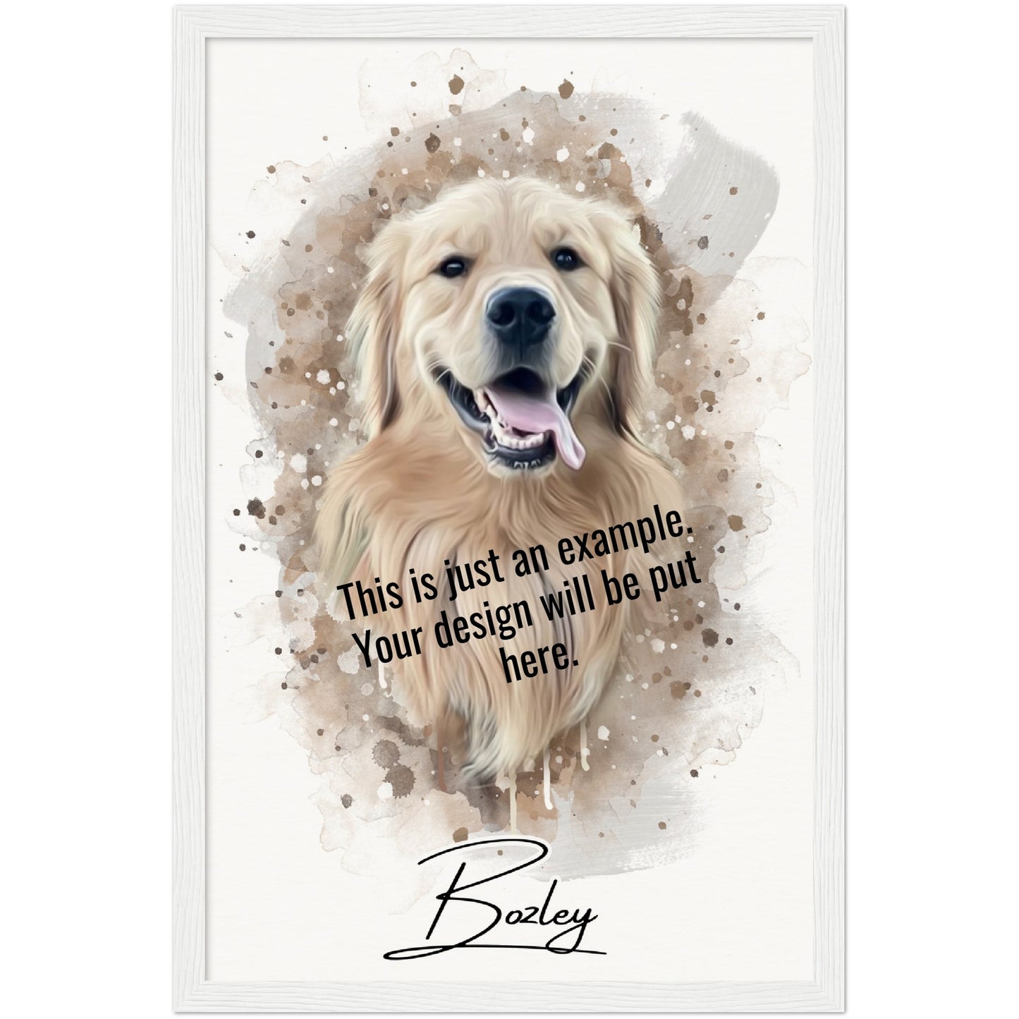 Digital Watercolor Portrait of Your Pet on Museum-Quality Matte Paper