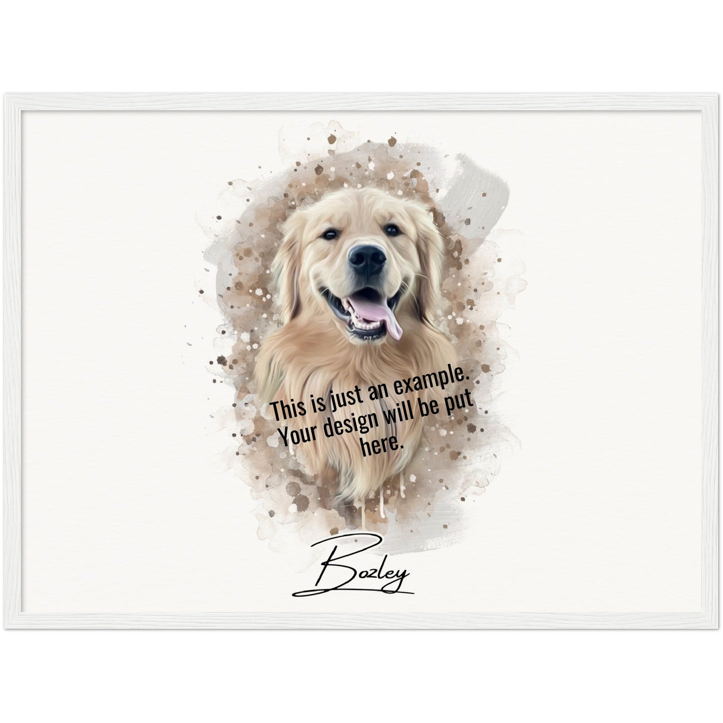 Digital Watercolor Portrait of Your Pet on Museum-Quality Matte Paper