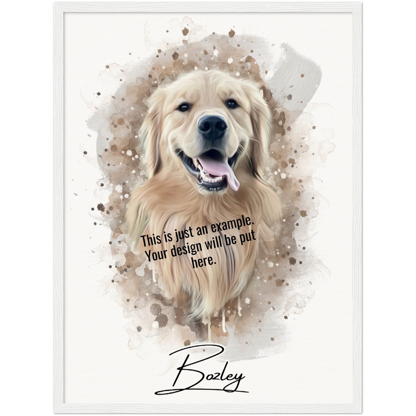 Digital Watercolor Portrait of Your Pet on Museum-Quality Matte Paper