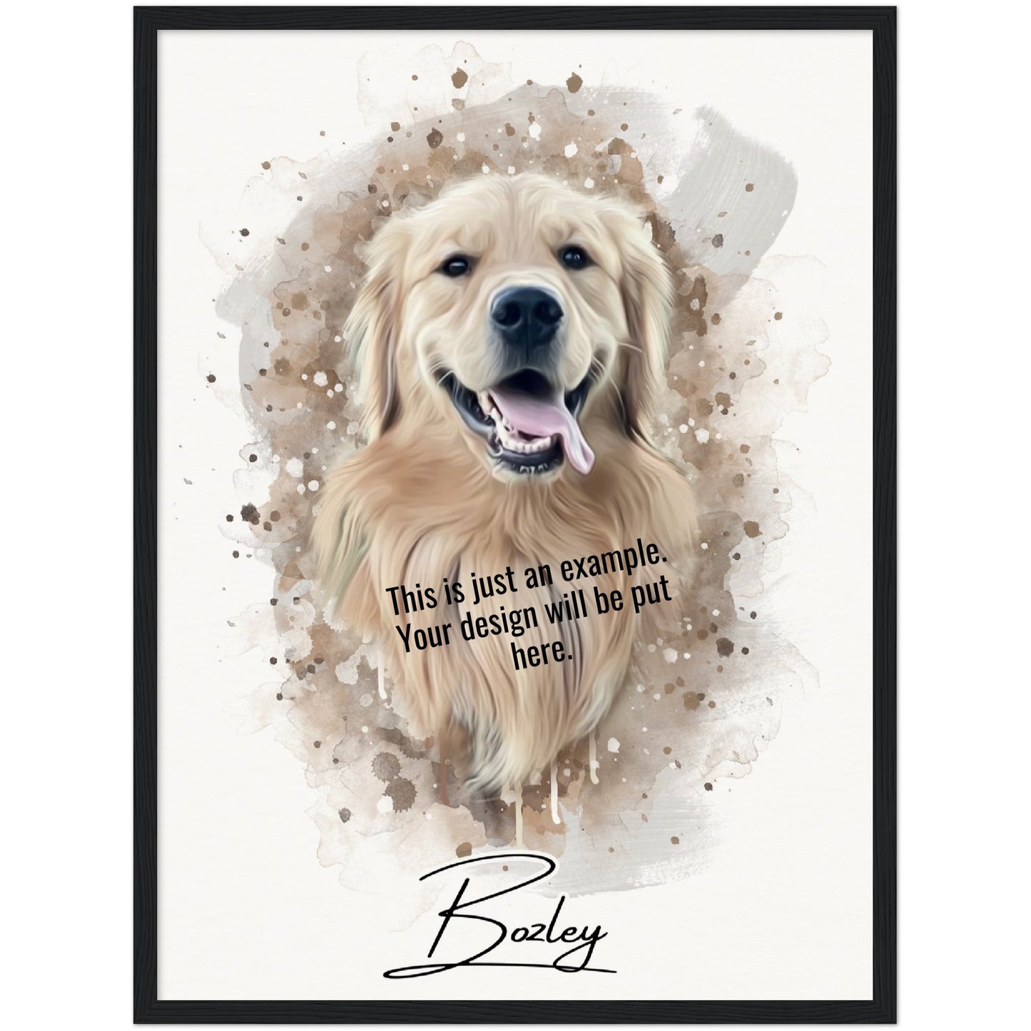 Digital Watercolor Portrait of Your Pet on Museum-Quality Matte Paper