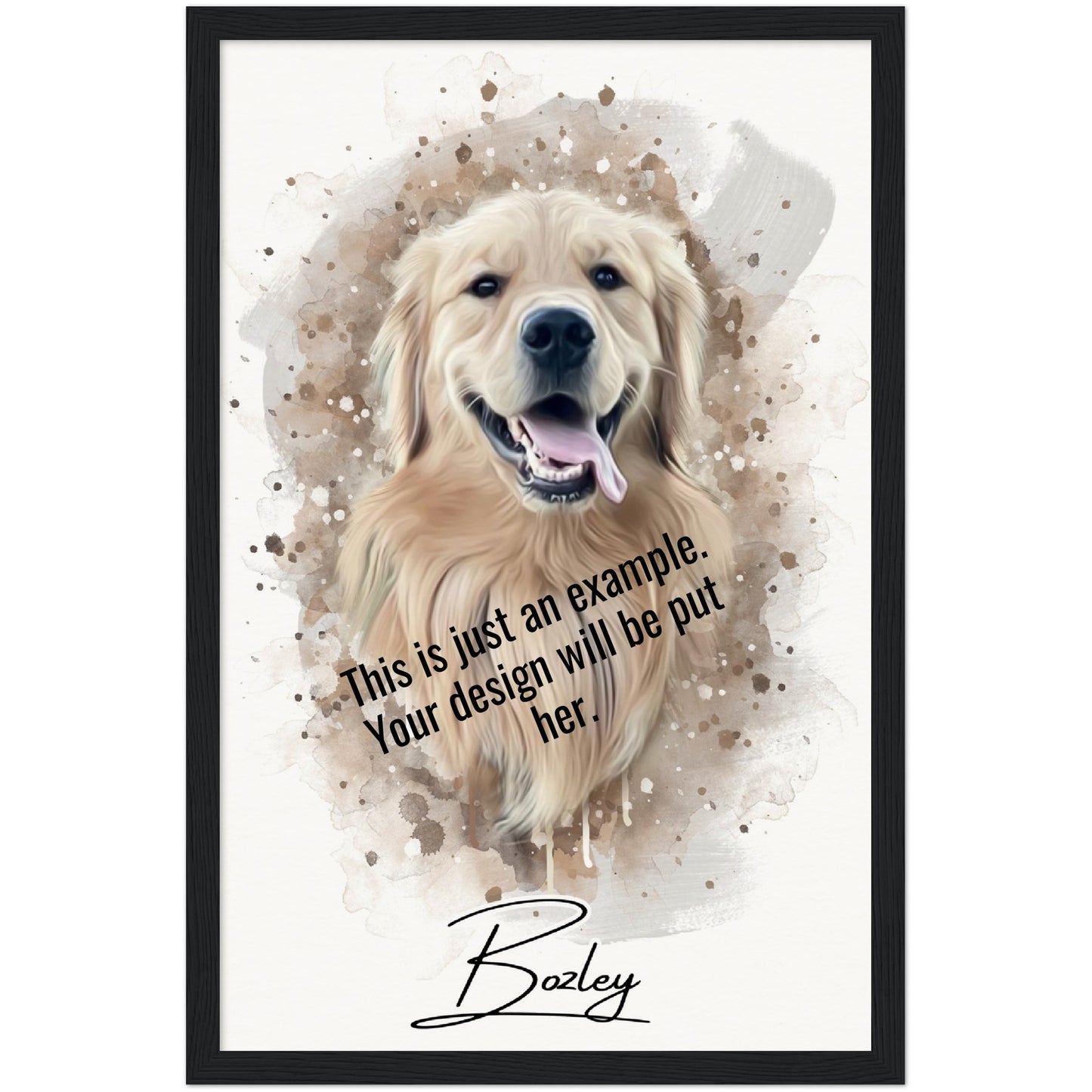 Digital Watercolor Portrait of Your Pet on Museum-Quality Matte Paper